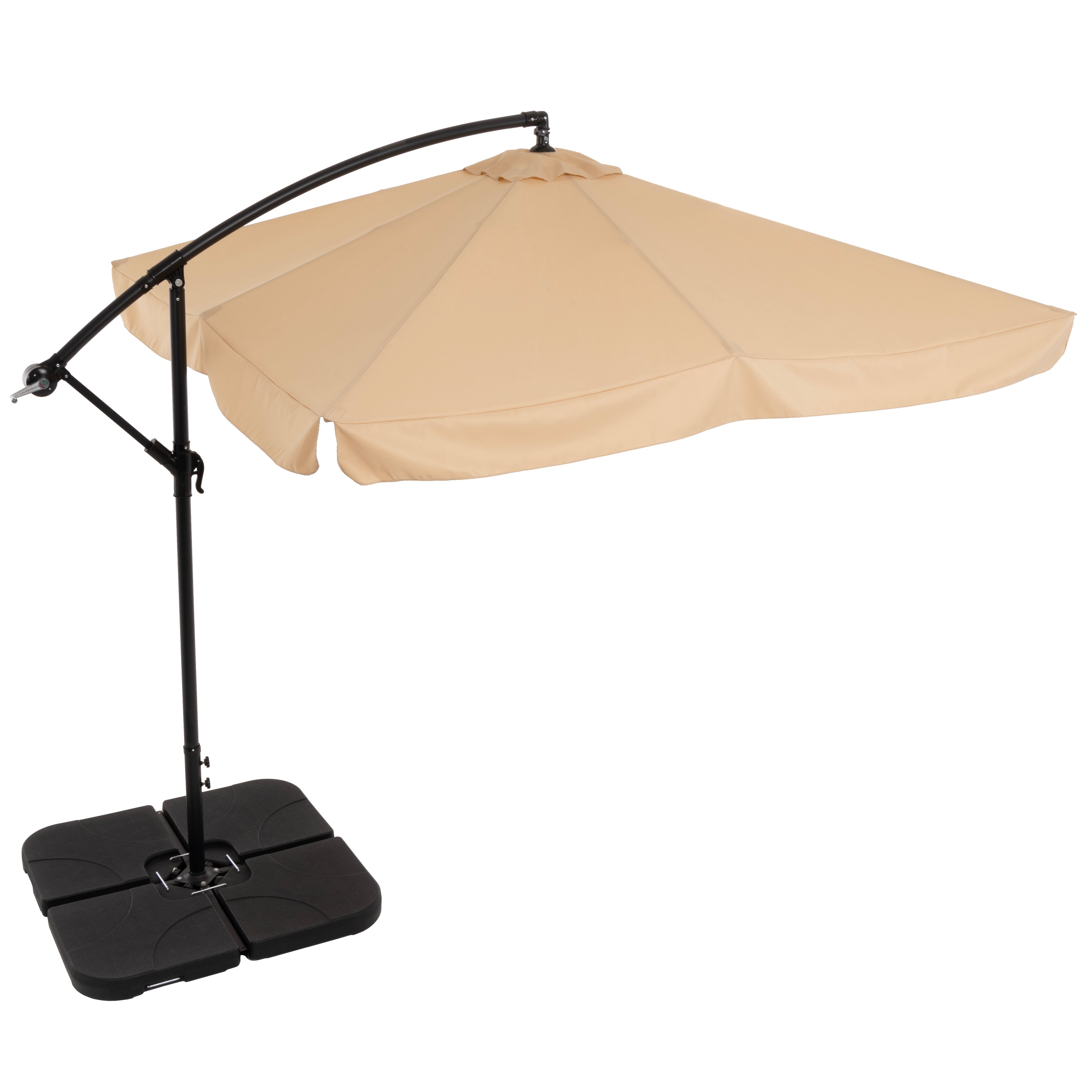 VESTIAMO CASA GIARDINO - Ombrellone Quadrato con carrucola Camel - h250x250x250 cm